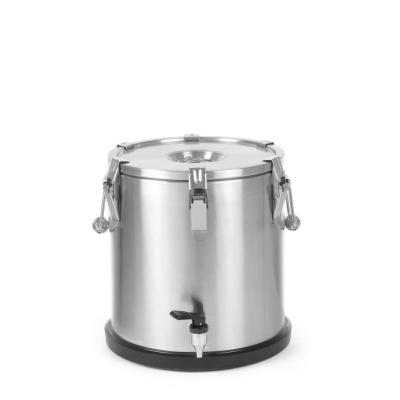 Izolovaný přenosný kontejner – se závitníkem, HENDI, Profi Line, 20L, Stříbrná, ⌀330x(H)360mm | 710227